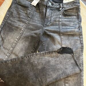 American Eagle Outfitters Gray Distressed Jeggings